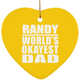 Randy World's Okayest Dad - Heart Ornament