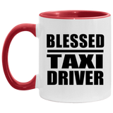 Blessed Taxi Driver - 11oz Accent Mug Red