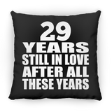 29th Anniversary 29 Years Still In Love After These Years - Throw Pillow Black