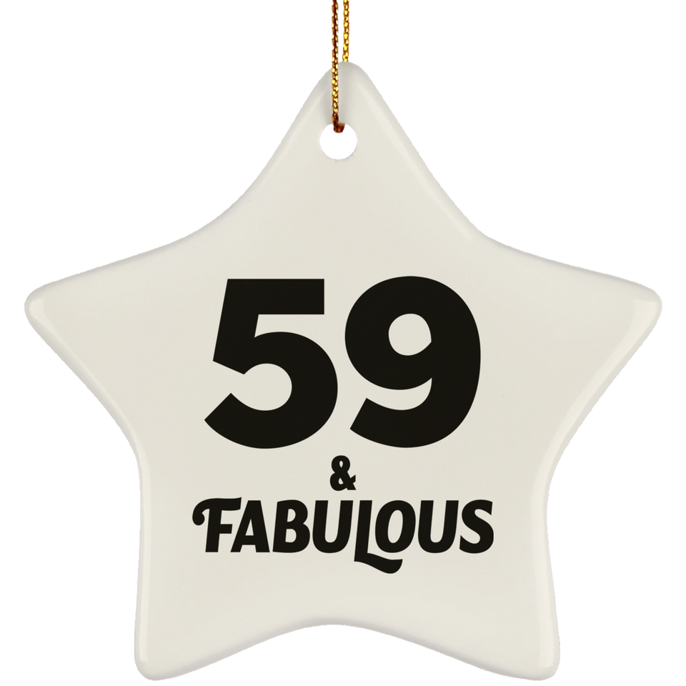 59th Birthday 59 & Fabulous - Star Ornament