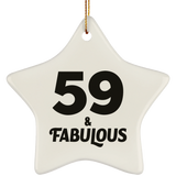 59th Birthday 59 & Fabulous - Star Ornament