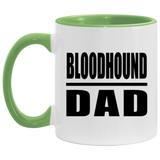 Bloodhound Dad - 11oz Accent Mug Green