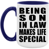 Being Son In Law Makes Life Special - 15oz Accent Mug Purple