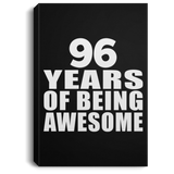 96th Birthday 96 Years Of Being Awesome - Canvas Portrait