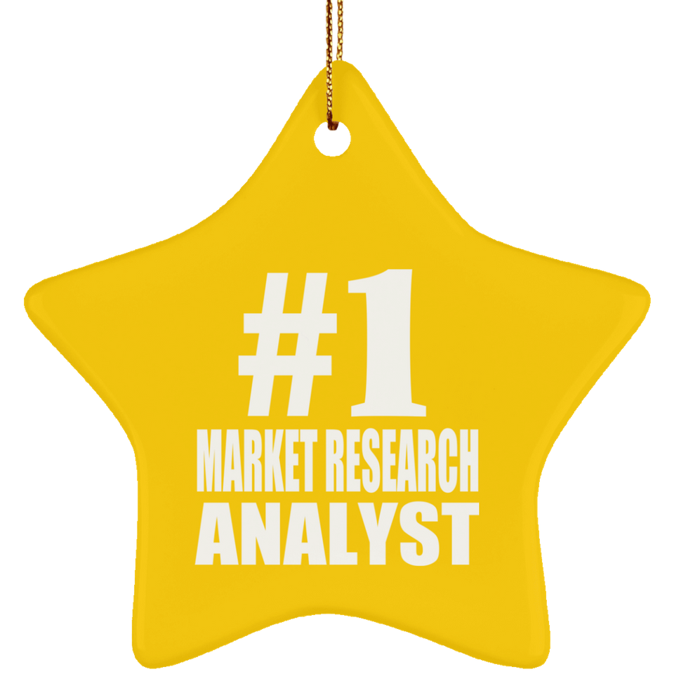 Number One #1 Market Research Analyst - Star Ornament