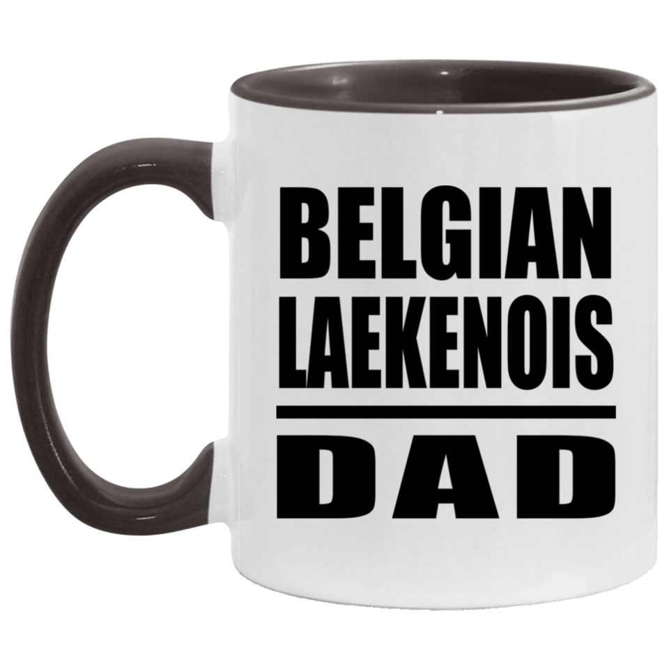 Belgian Laekenois Dad - 11oz Accent Mug Black