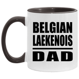 Belgian Laekenois Dad - 11oz Accent Mug Black