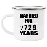 27th Anniversary Married For Square Root of 729 Years - 12oz Camping Mug