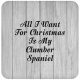 All I Want For Christmas Is My Clumber Spaniel - Drink Coaster F