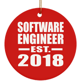 Software Engineer Established EST. 2018 - Circle Ornament