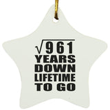 31st Anniversary Square Root of 961 Years Lifetime To Go - Star Ornament