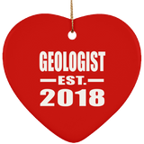 Geologist Established EST. 2018 - Heart Ornament