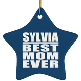 Sylvia Best Mom Ever - Star Ornament