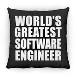 World's Greatest Software Engineer - Throw Pillow Black
