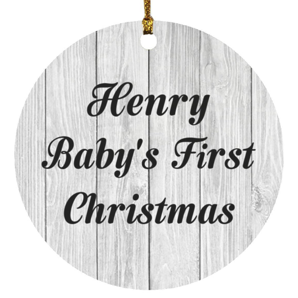 Henry Baby's First Christmas - Circle Ornament F
