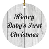 Henry Baby's First Christmas - Circle Ornament F