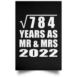 28th Anniversary Square Root of 784 Years As Mr & Mrs 2022 - Poster Portrait