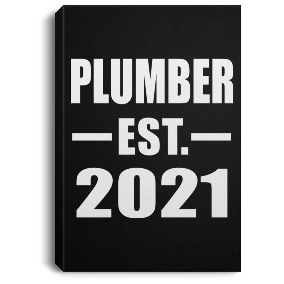 Plumber Established EST. 2021 - Canvas Portrait