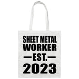 Sheet Metal Worker Established EST. 2023 - Tote Bag White
