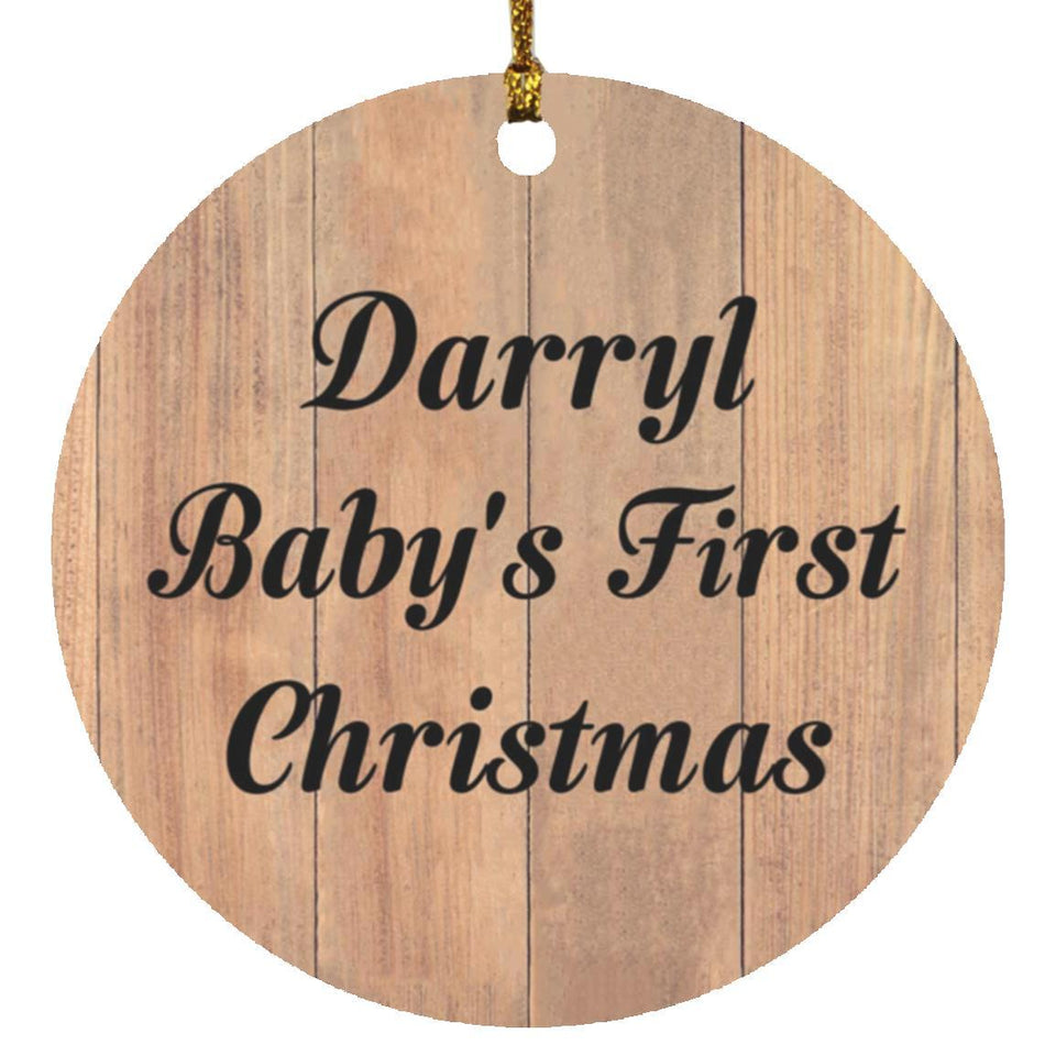Darryl Baby's First Christmas - Circle Ornament C