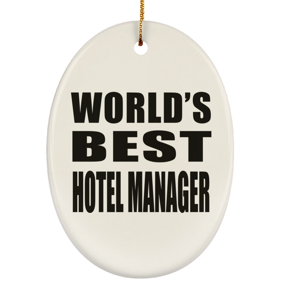 World's Best Hotel Manager - Oval Ornament