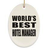World's Best Hotel Manager - Oval Ornament