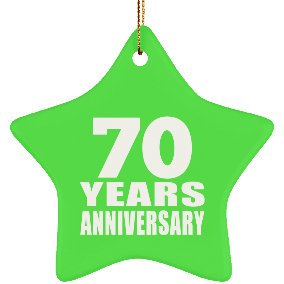 70th Anniversary 70 Years - Star Ornament