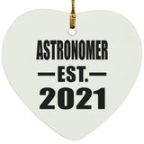 Astronomer Established EST. 2021 - Heart Ornament
