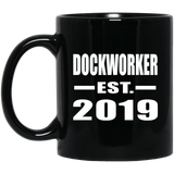 Dockworker Established EST. 2019 - 11oz Coffee Mug Black