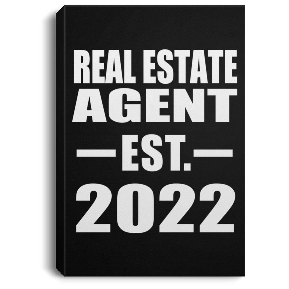 Real Estate Agent Established EST. 2022 - Canvas Portrait