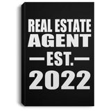 Real Estate Agent Established EST. 2022 - Canvas Portrait