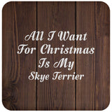 All I Want For Christmas Is My Skye Terrier - Drink Coaster D