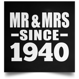 84th Anniversary Mr & Mrs Since 1940 - Poster Square