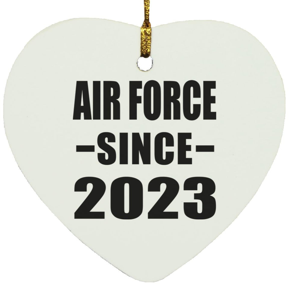 Air Force Since 2023 - Heart Ornament