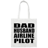 Dad Husband Airline Pilot - Tote Bag White