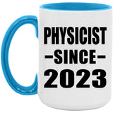 Physicist Since 2023 - 15oz Accent Mug Blue