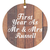 First Year As Mr & Mrs Russell - Circle Ornament E