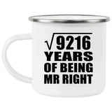 96th Anniversary Square Root of 9216 Years of Being Mr Right - 12oz Camping Mug