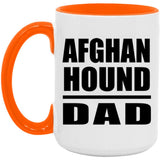 Afghan Hound Dad - 15oz Accent Mug Orange