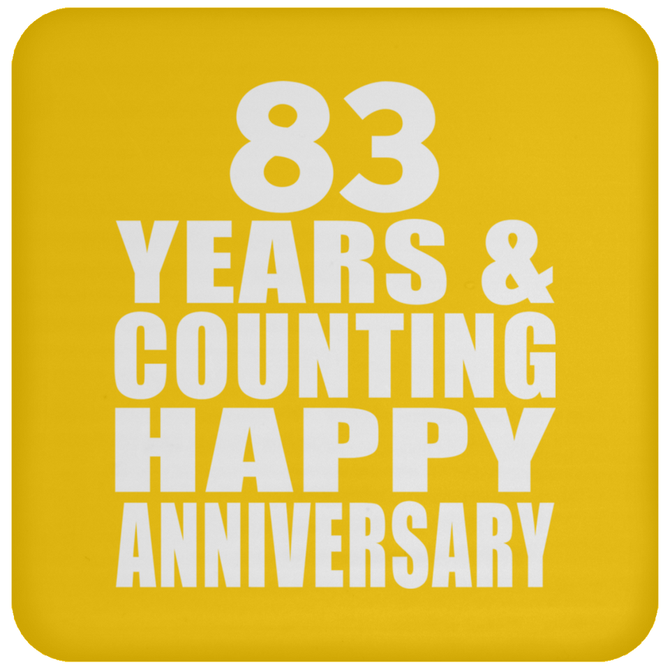 Happy 83rd Anniversary 83 Years & Counting - Drink Coaster