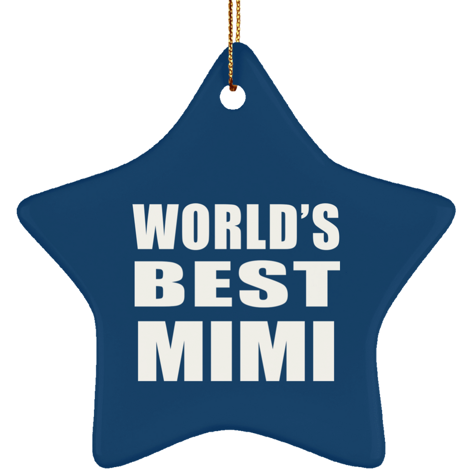 World's Best Mimi - Star Ornament