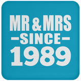 35th Anniversary Mr & Mrs Since 1989 - Drink Coaster