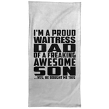 Proud Waitress Dad Of Awesome Son - Hand Towel