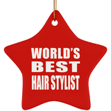 World's Best Hair Stylist - Star Ornament