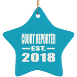 Court Reporter Established EST. 2018 - Star Ornament