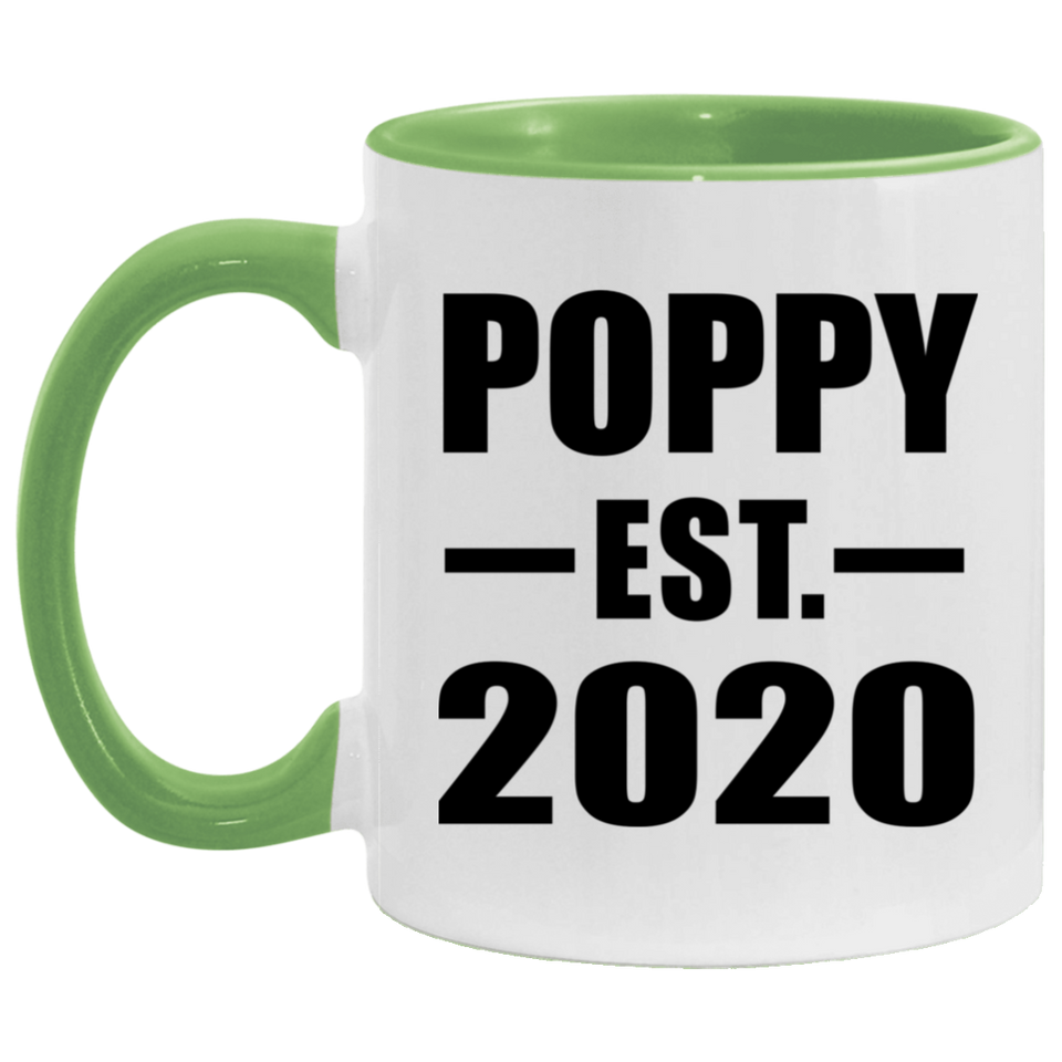 Poppy Established EST. 2020 - 11oz Accent Mug Green
