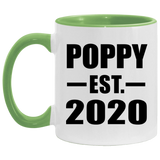 Poppy Established EST. 2020 - 11oz Accent Mug Green