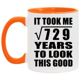 27th Birthday Took Square Root of 729 Years To Look Good - 11oz Accent Mug Orange