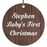 Stephen Baby's First Christmas - Circle Ornament D