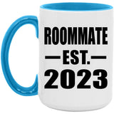 Roommate Established EST. 2023 - 15oz Accent Mug Blue